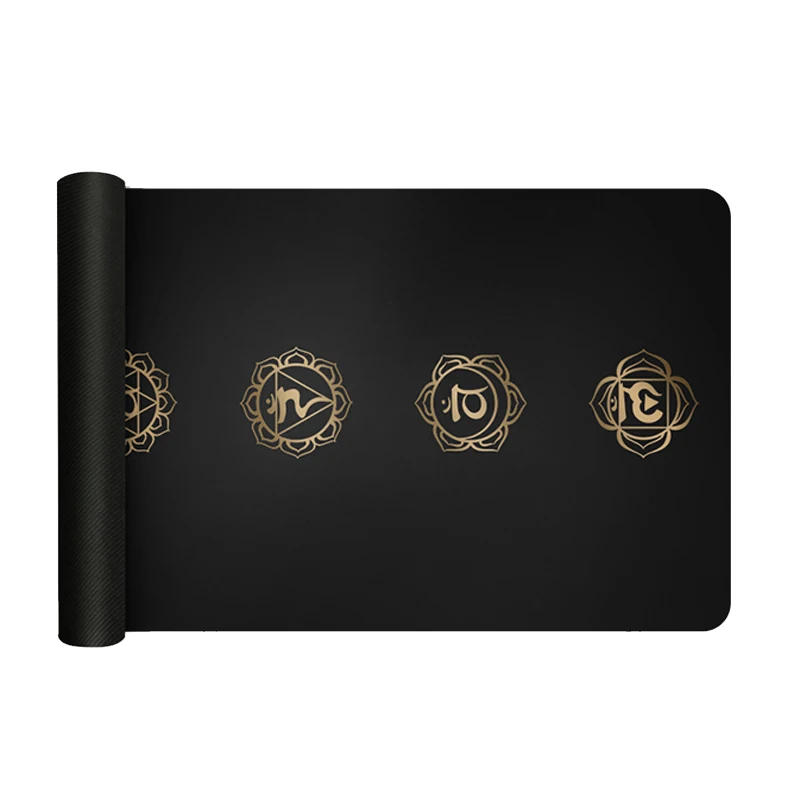 

Eco-Friendly Custom Pattern PU Natural Rubber Yoga Mat - With Gold Silk Printing