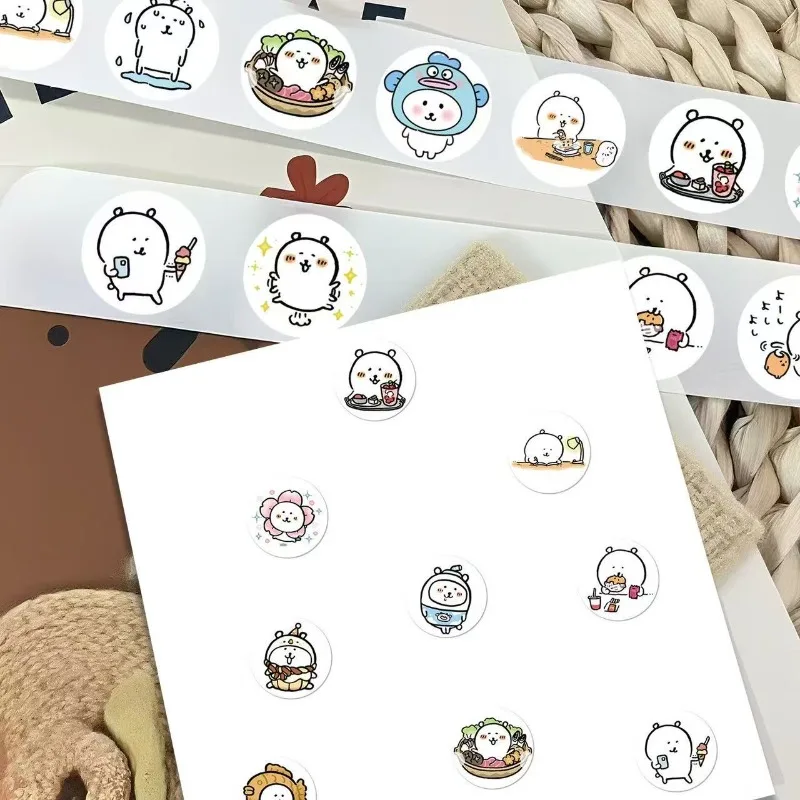 High-looking Cartoon Joke Bear Roll Stickers Stationery Seal Stickers Cute Decorative Mobile Phone Account Stickers view 3