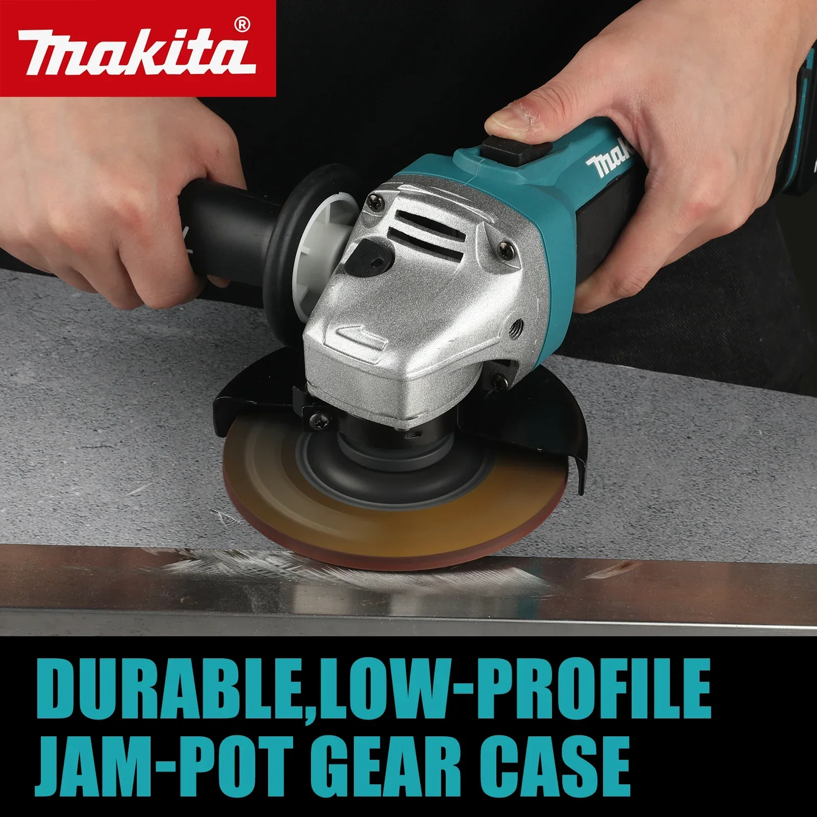 DCA402 Brushless Electric Angle Grinder Rechargeable Cutting Machine High Power Polishing Machine For Makita 18v Battery Pins
