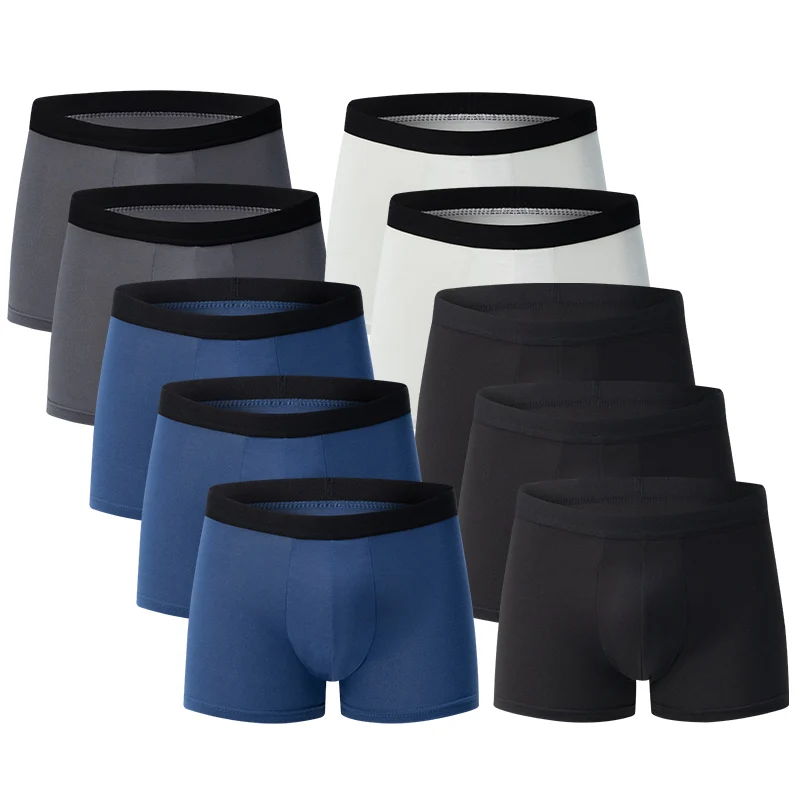 Set da 10/4 pezzi di boxer intimo sportivo moda casual tinta unita da uomo comodi pantaloncini base taglie forti per adolescenti