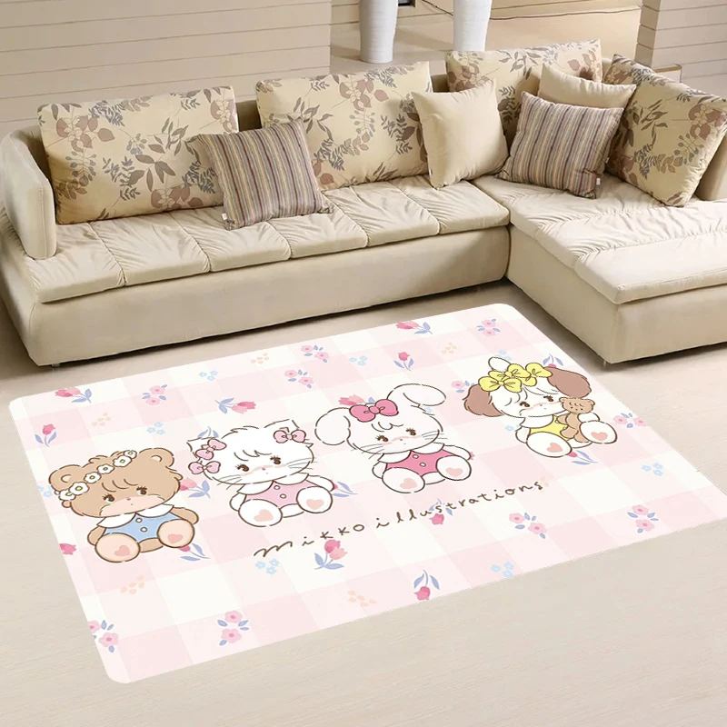 

M-mikko Foot Mat Cute Balcony Carpet Entrance of House Cartoon Carpets Anime Room Rugs Kitchen Rug Home Doormat Door Mats Bath