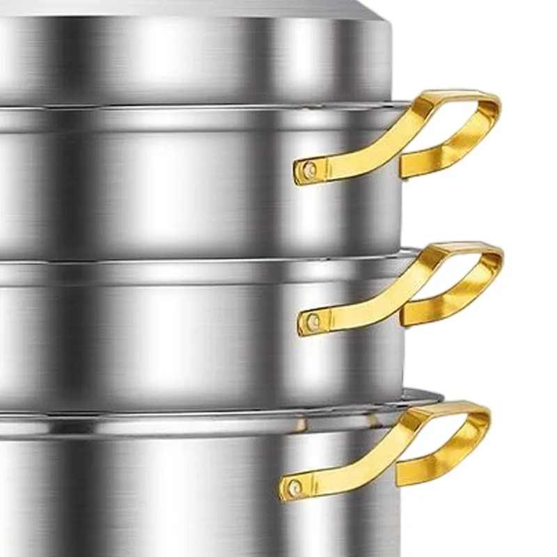 

BMBY-For Steaming Buns And Fish, Multi-Layer 316 Stainless Steel Steamer Household Steamer For Thickened Food Grade