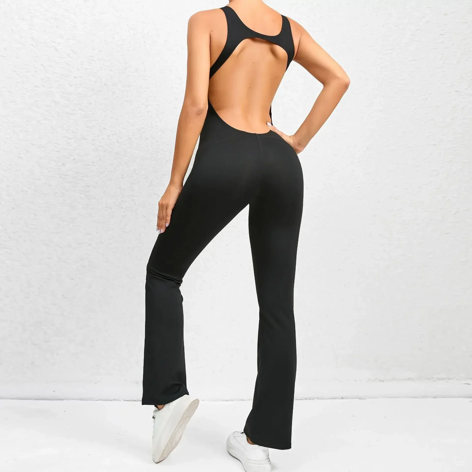 

Seamless Yoga Jumpsuits Sports Fitness High Waist Hip-lifing Backless One-Piece Dance Training Workout Gym Tracksuits for Women