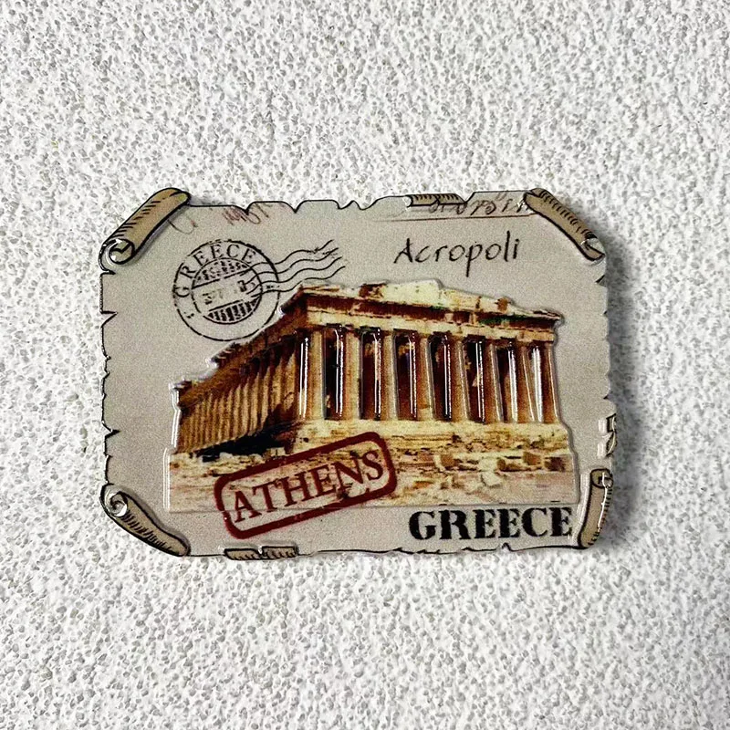 Greece Athens Architecture stamps three-dimensional decorative travel souvenir crafts 3d magnetic refrigerator magnets