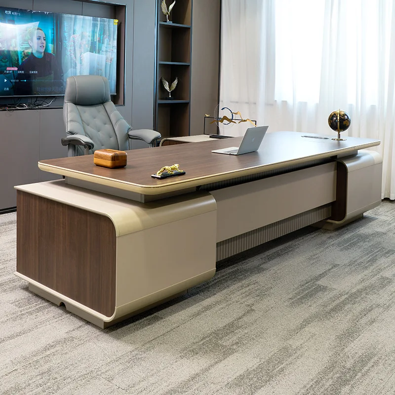 Boss , light luxury , high-end desk, simple modern manager's office , president's desk and chair combination