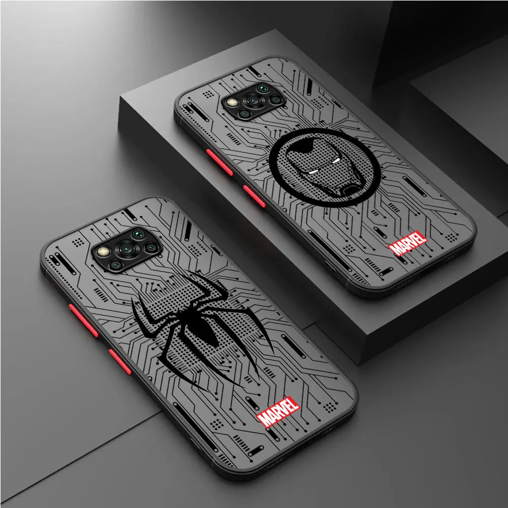 Marvel Hero Logo Case for Xiaomi Poco X4 GT M3 F3 M5s X3 Pro X4 Pro X5 Pro C40 M5 X3 NFC Back Cover Soft