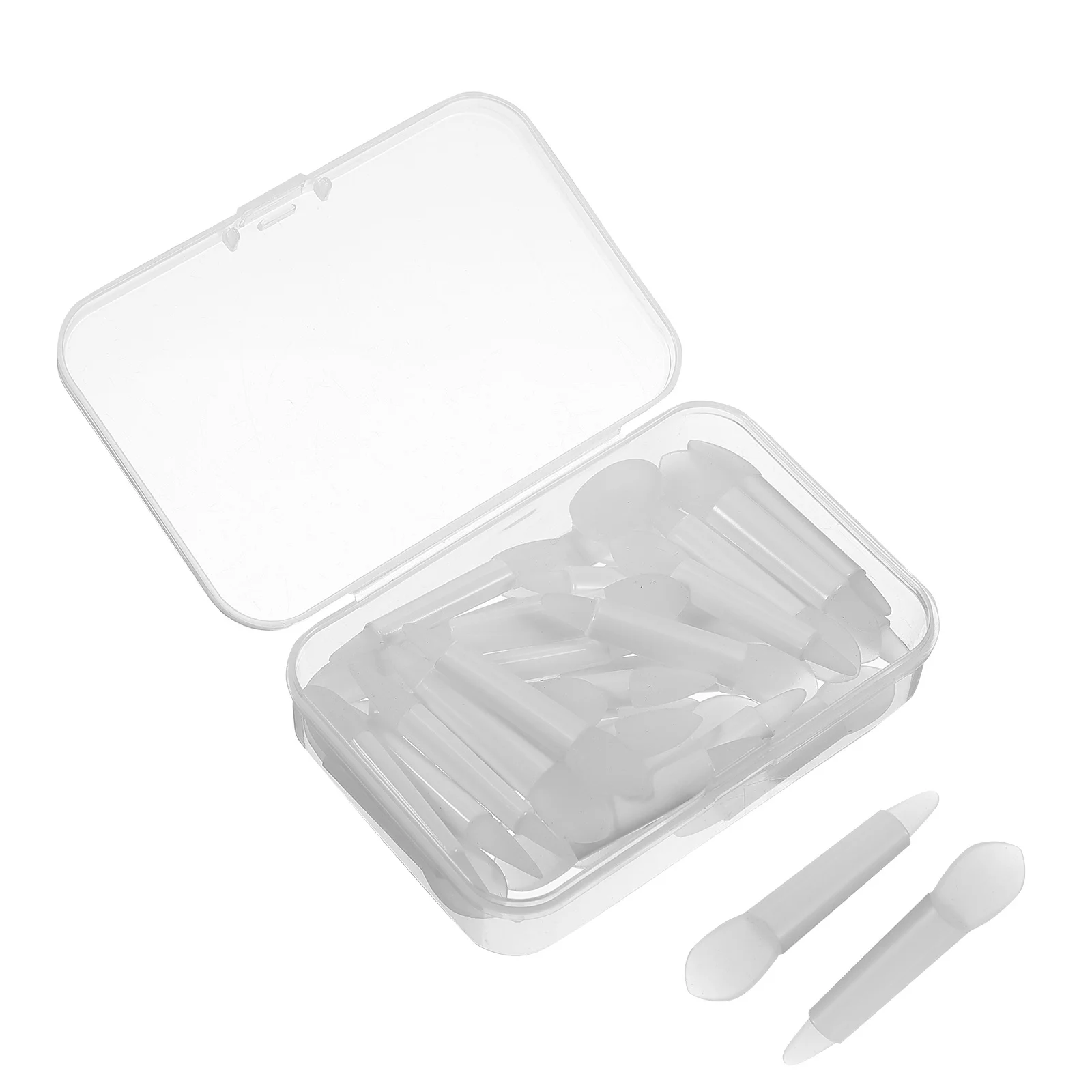 1 Juego de pinceles de lápiz labial de silicona, aplicador de lápiz labial blanco portátil, pincel de maquillaje, aplicador de máscara de labios de viaje, herramienta precisa