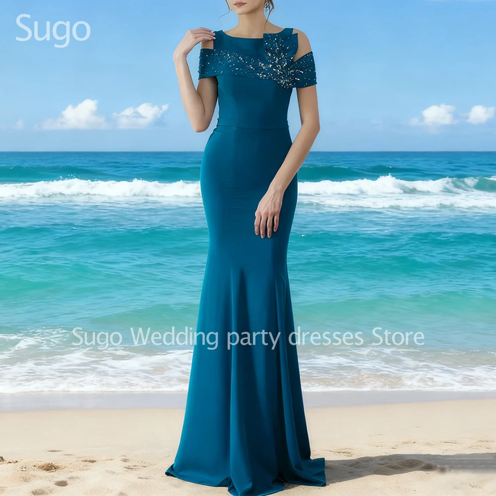 

Customized New In Elegant Long Beads Evening Dresses for Special Occasions Mermaid Sweep Train Women Prom Party Gala Gowns 2025