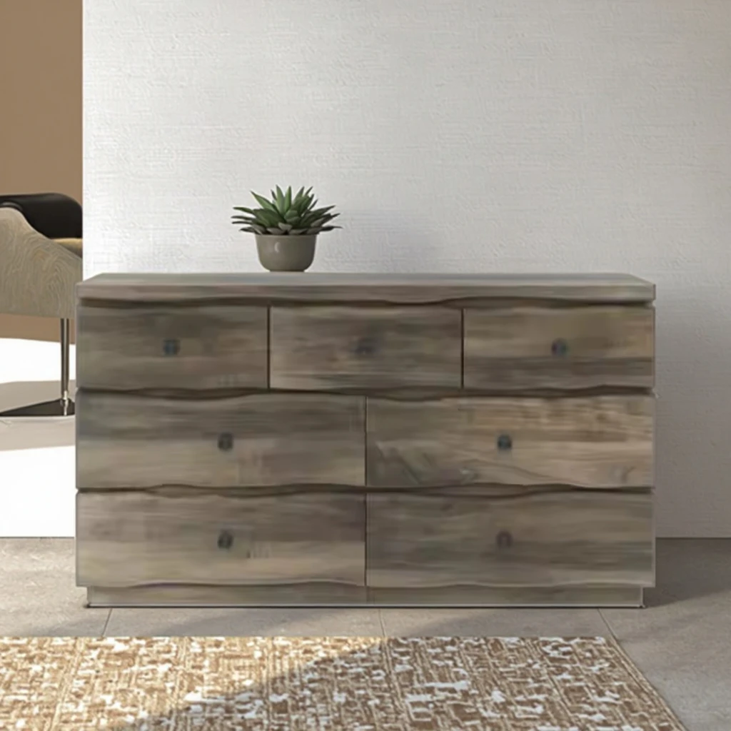 خزائن خشبية صلبة حديثة عالية الجودة مع حبيبات خشبية طبيعية، تصميم متين وعملي #2