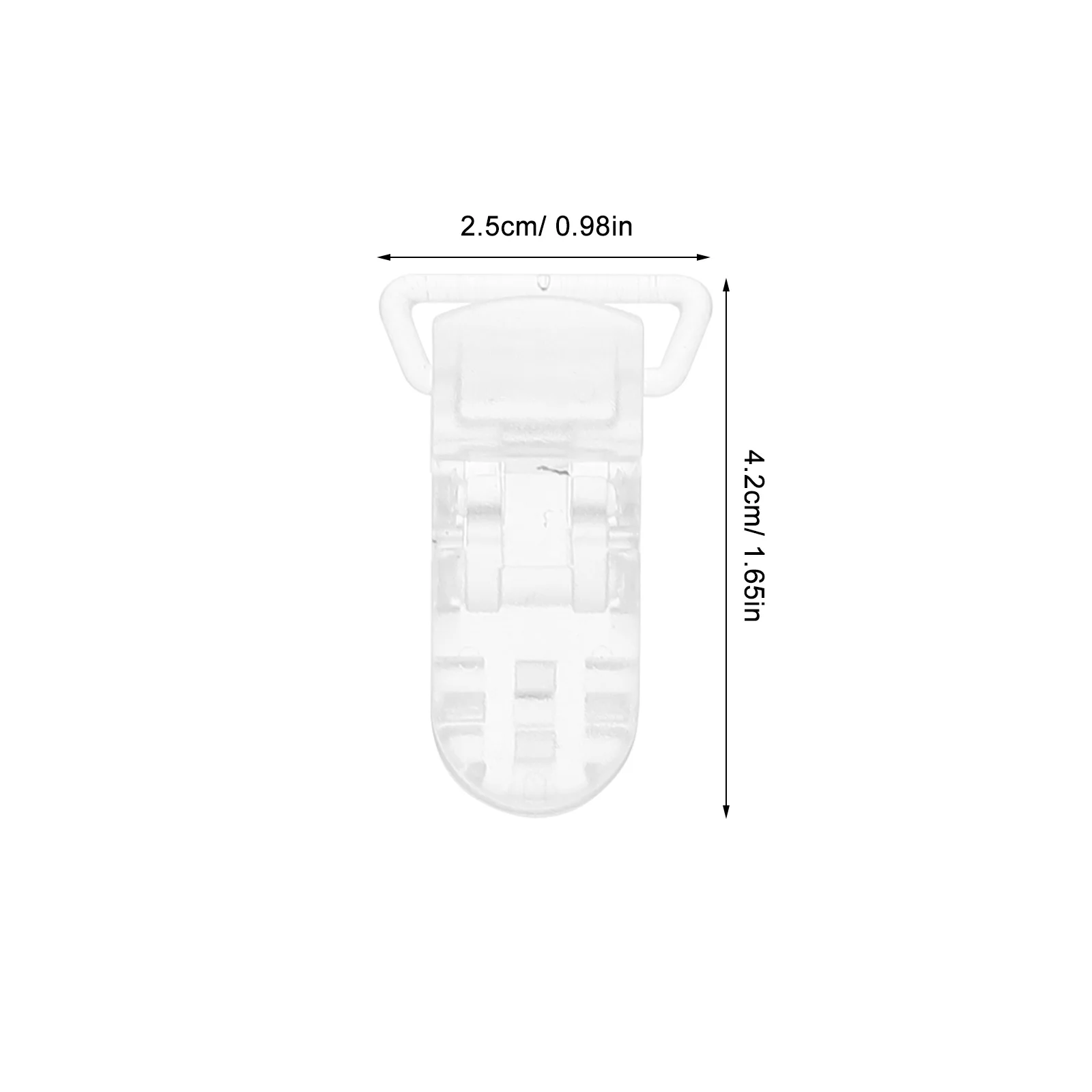 25Pcs Baby Pacifier Clips Transparent T-Shaped Plastic Badge Clips Practical Holder Craft Strap Making Transparent Badge Clip