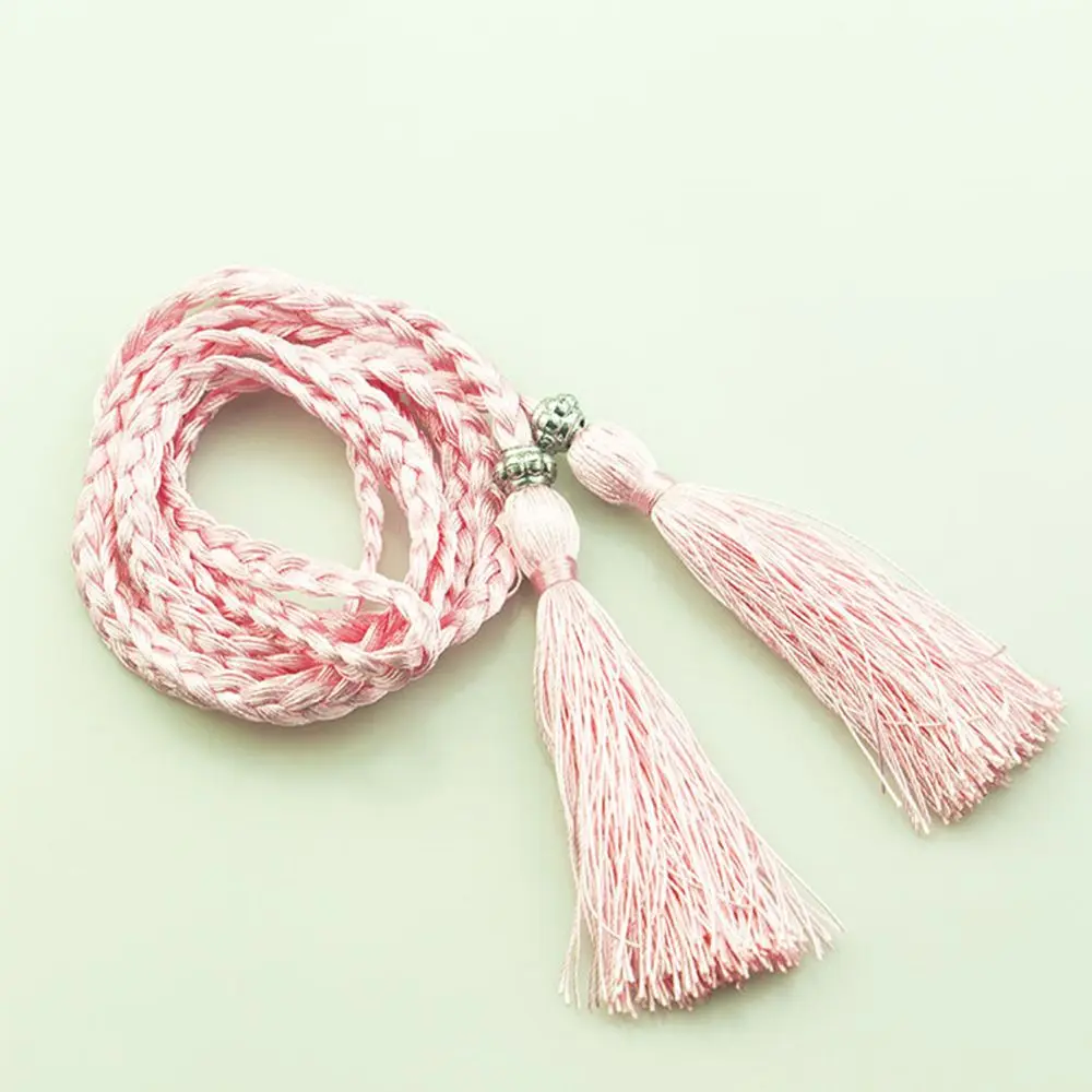 160 cm Decorato Fiocco Nappa Corda intrecciata Abito Cinture intrecciate Naples Cinture Corda in vita Catena in vita