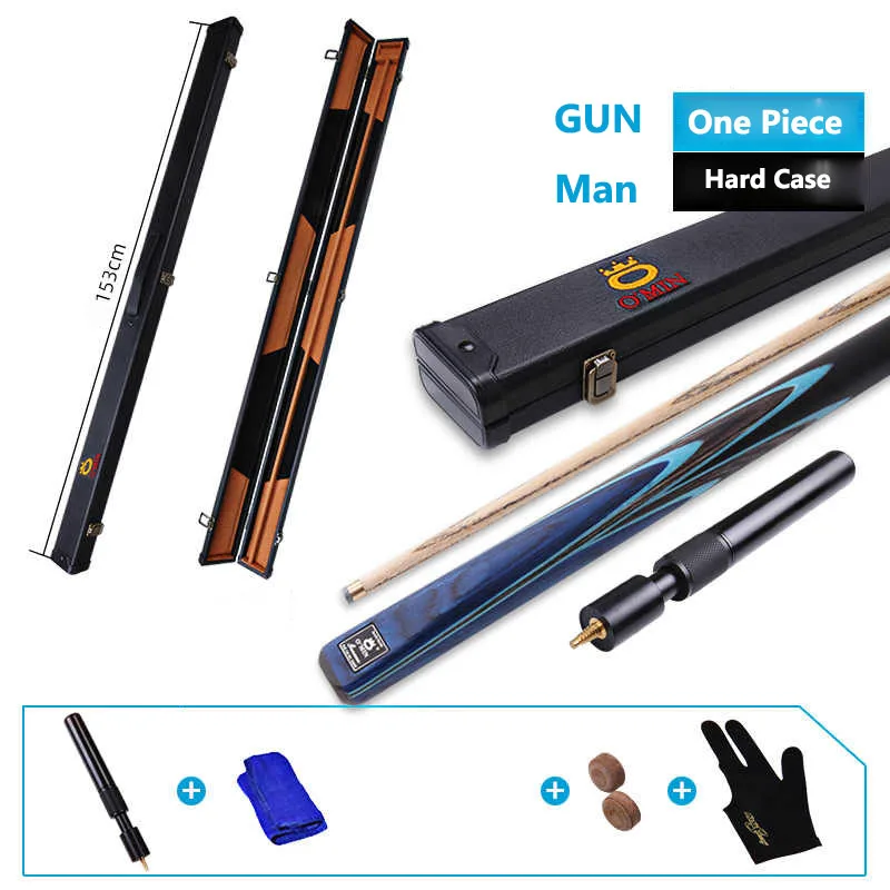 2023 New Arrival OMIN Gum Man Snooker Cue Stick Ash Wood Shaft 9.5mm/10mm Tip Size With Snooker Cue Case Set