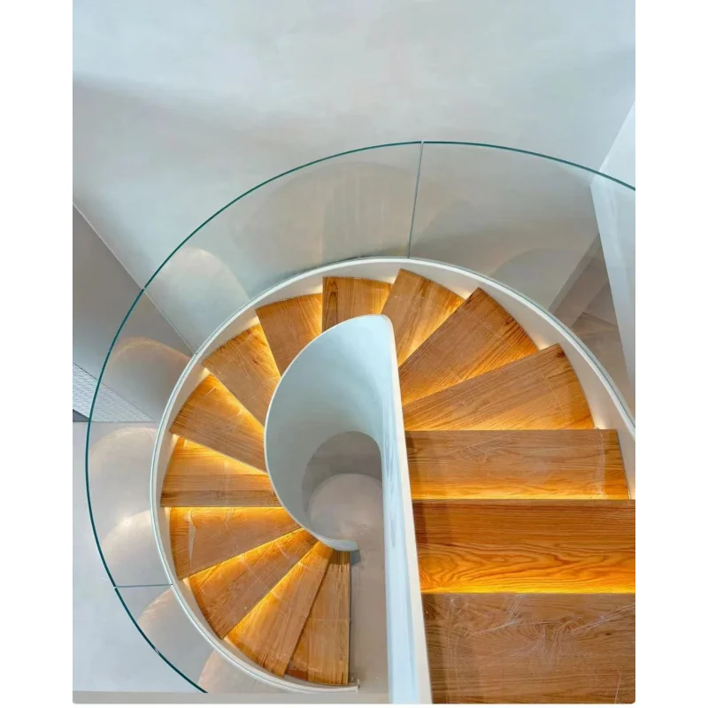 Custom.VIKO 2026 أعلى جودة الأبيض لائحة منحني الدرج الدرج LED الدرج داخلي