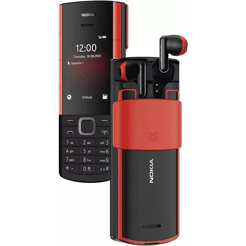 نوكيا 5710 ثنائي الشريحة 4G 1450mAh XpressAudio سماعات أذن لاسلكية مدمجة مشغل MP3 أزرار موسيقى 2.4 "هاتف متين بزر ضغط