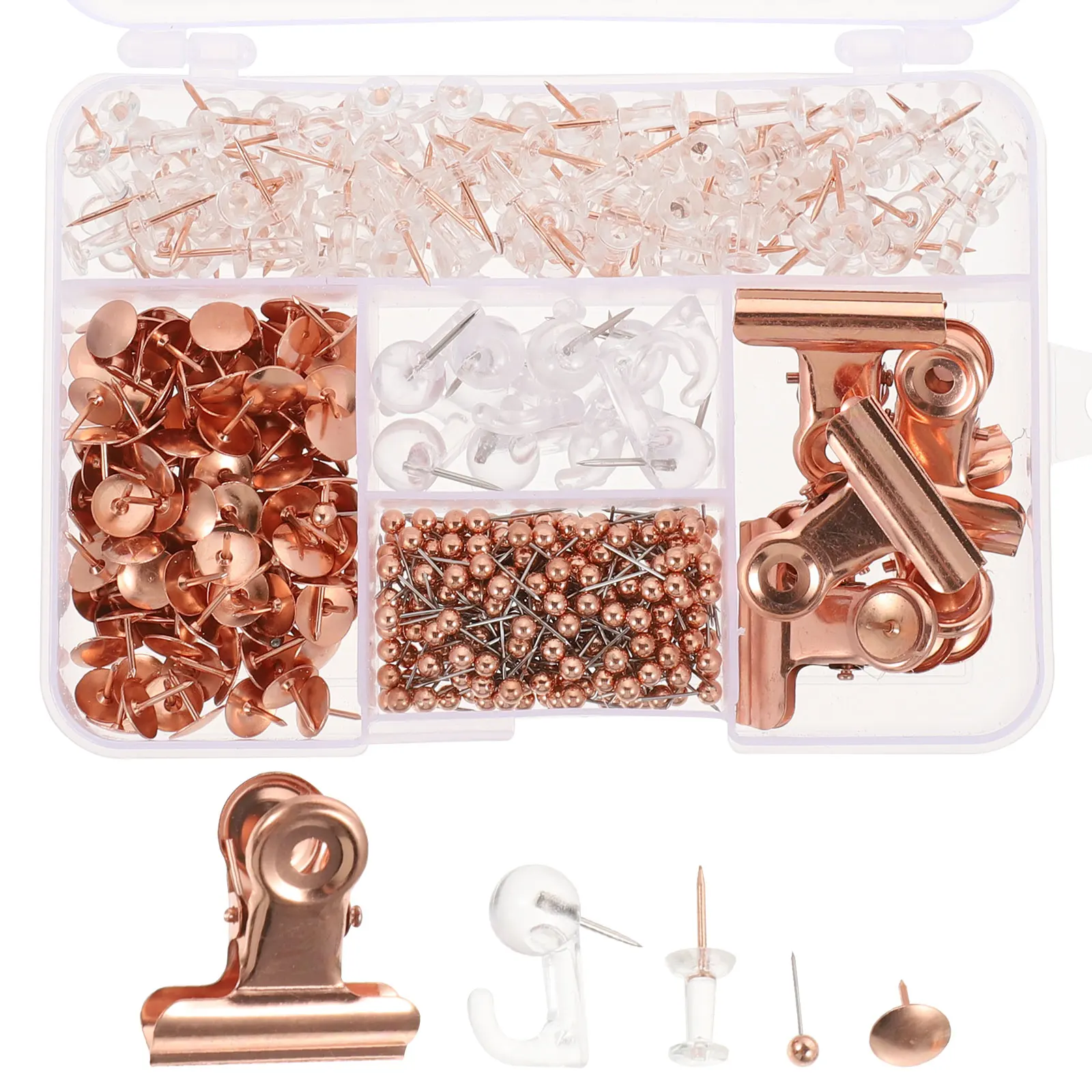 

Multi functional Binder Clips Decorative Thumb Tacks Paper Clips Metal Office Supplies Wear resistant Reusable Document ganizer