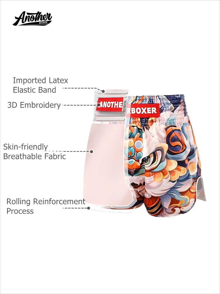 Afbeelding 6: 2025 Lion Muay Thai Shorts Heren, Muay Thai Shorts Dames - Kickboksen Korte boksbroek