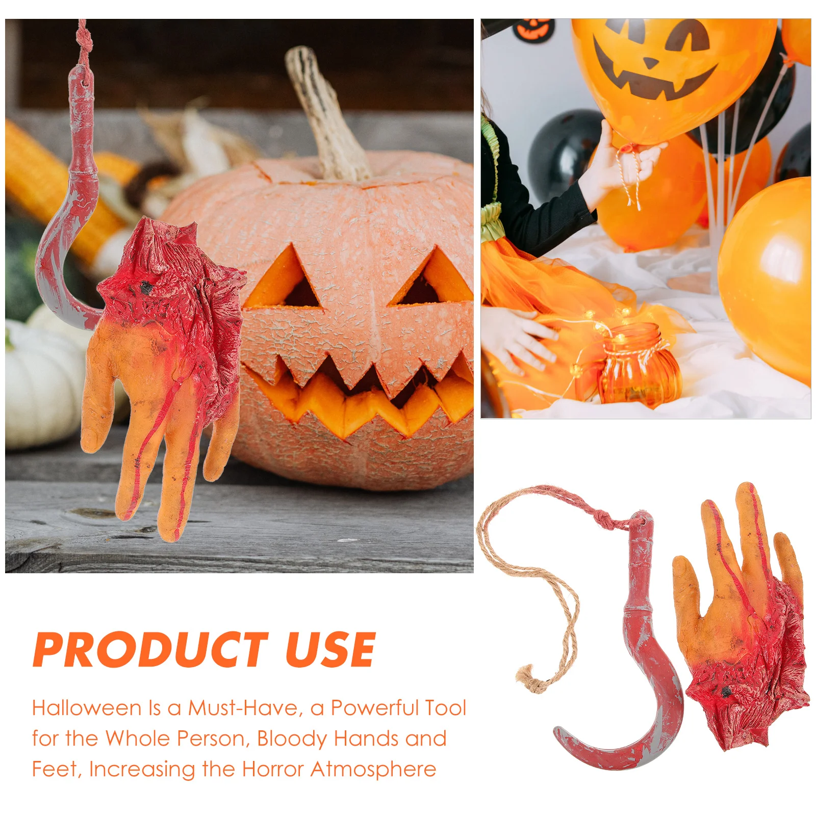 

1Set Halloween Broken Hand Prop Realistic Separated Hand Fake Scary Crime Scene Haunted House Decoration Haunted House Accessory