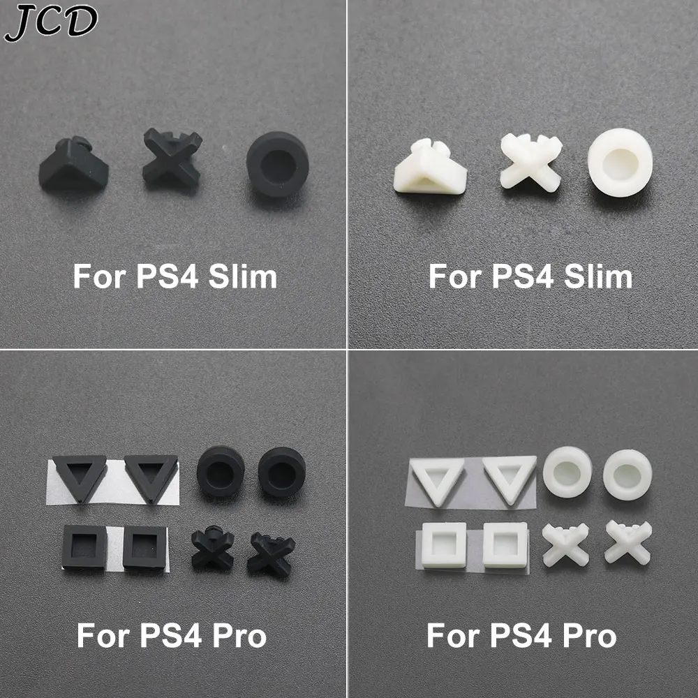 JCD For PS4 Pro Slim Console Housing Case Rubber Feet Cover Feet Pads Silicone Bottom Rubber Feet Pads Cover Cap