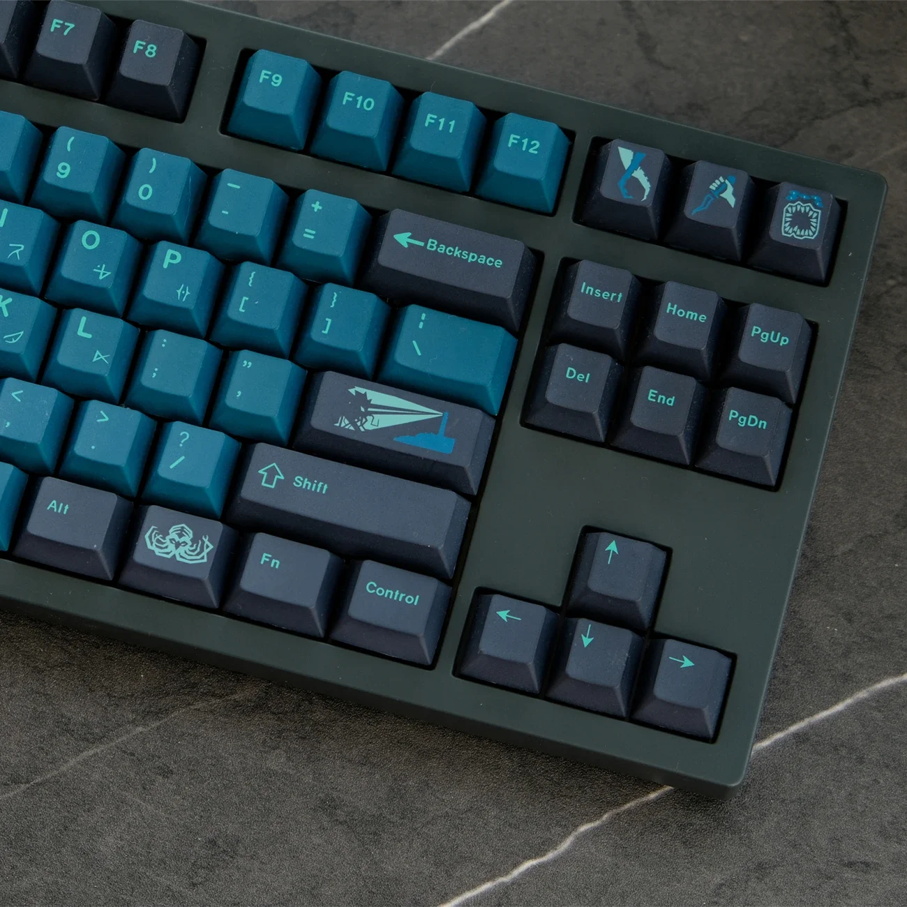 129 Keys GMK Tterror below PBT Keycaps Cherry Profile Dye Sublimation for MX Switches Gaming Mechanical Keyboard Keycaps