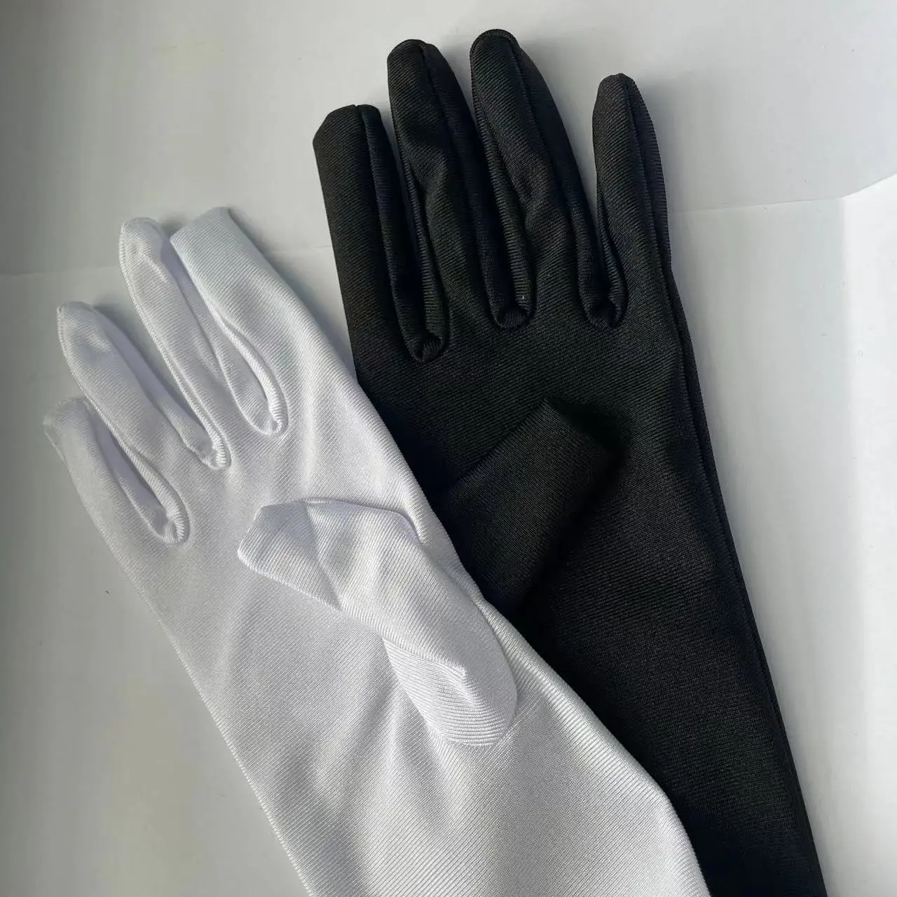 White Black Long Gloves Halloween Cosplay Costumes Accessory Polyester 52CM Demon Ghost Death Devil Cos Handwear Unisex Gloves