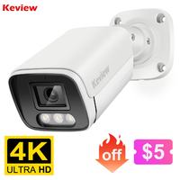 8MP 4K POE IP Camera Audio Outdoor H.265 Onvif Metal Bullet CCTV Home 4MP Color Night Vision Security Camera