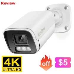 Telecamera IP POE da 8mp 4K Audio per esterni H.265 Onvif Metal Bullet CCTV Home telecamera di sicurezza per visione notturna a colori da 4mp