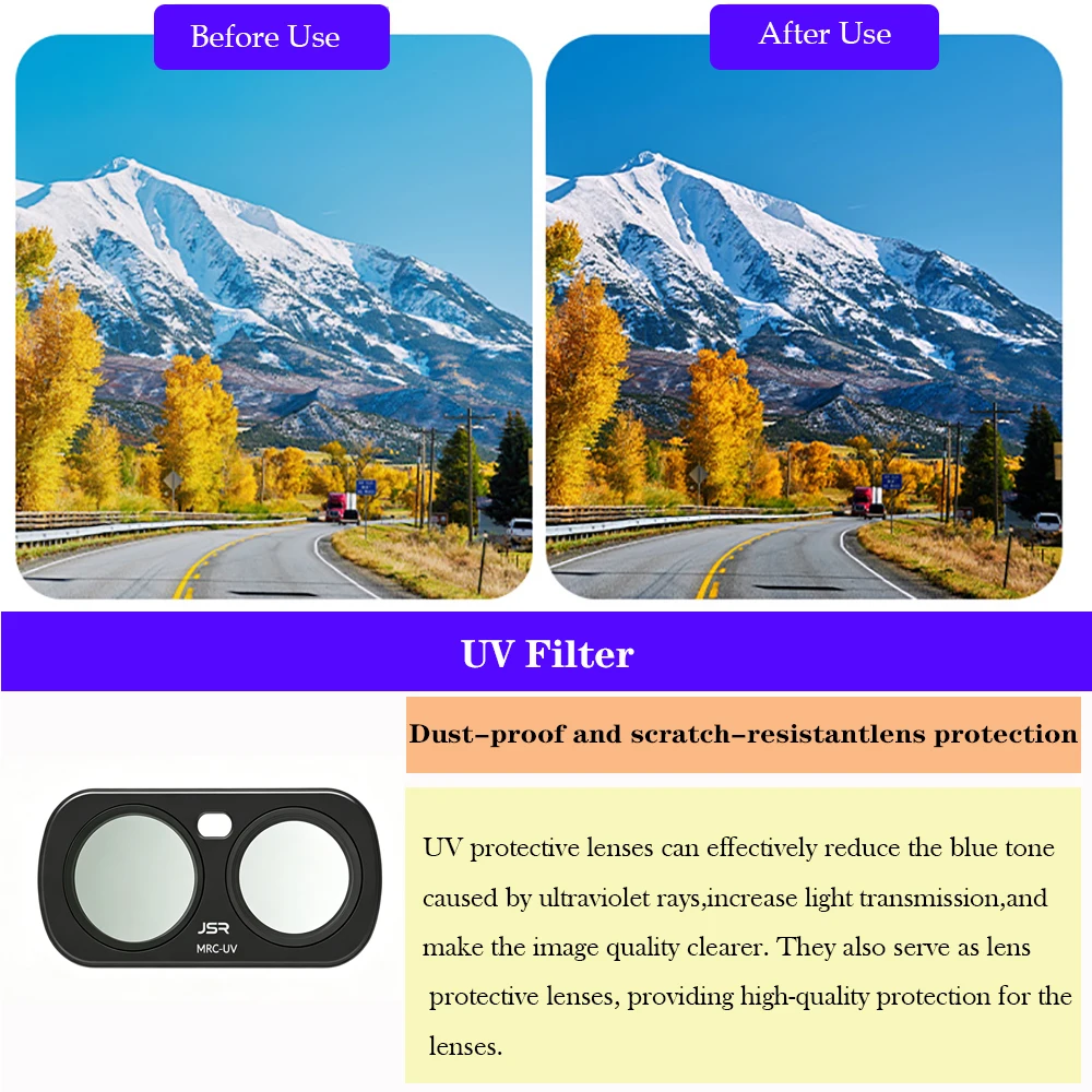 For Insta360 Luna Ultra Filter Kit UV PL ND4/ND8/ND16/32 Neutral Density Magnetic Lens Set Night/Star Protector Accessories Kit