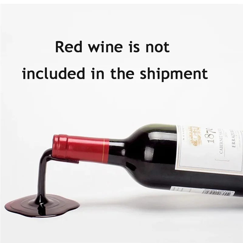ABWR-3PCS فريد إمالة النبيذ الرف المألوف النبيذ تخزين حامل زجاجة النبيذ عرض موقف لزينة خزانة مشروبات سهلة Inst