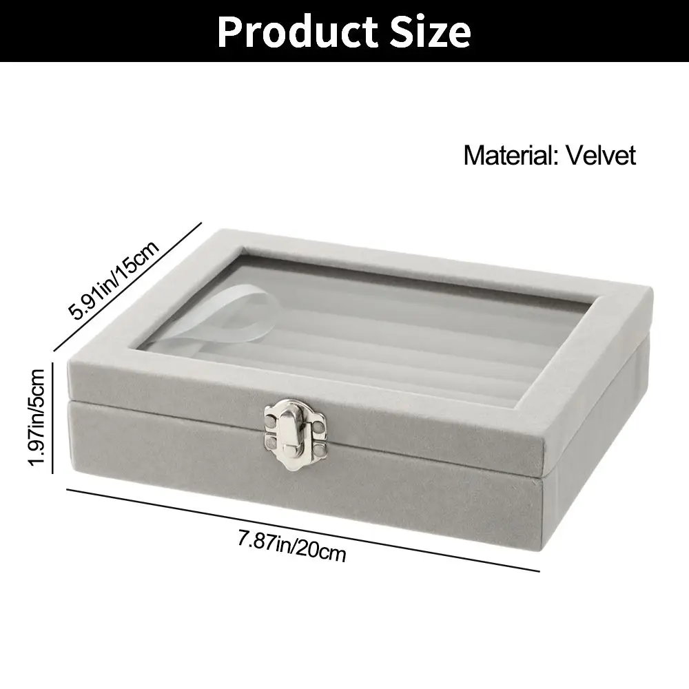 Elegant Ring Tray Earring Holder Velvet Ring Box Display Case Storage Box Jewelry Organizer