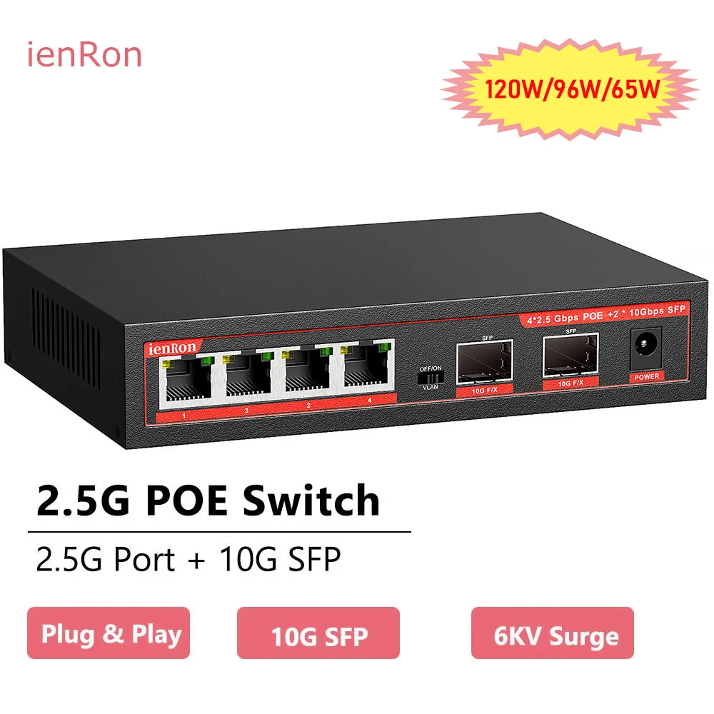 25g-poe-switch-6-ports-120w-4x25gb-poe-switches-base-t-2-port-10g-sfp-unmanaged-ethernet-network-switch-for-wi-fi-6-6e-ap