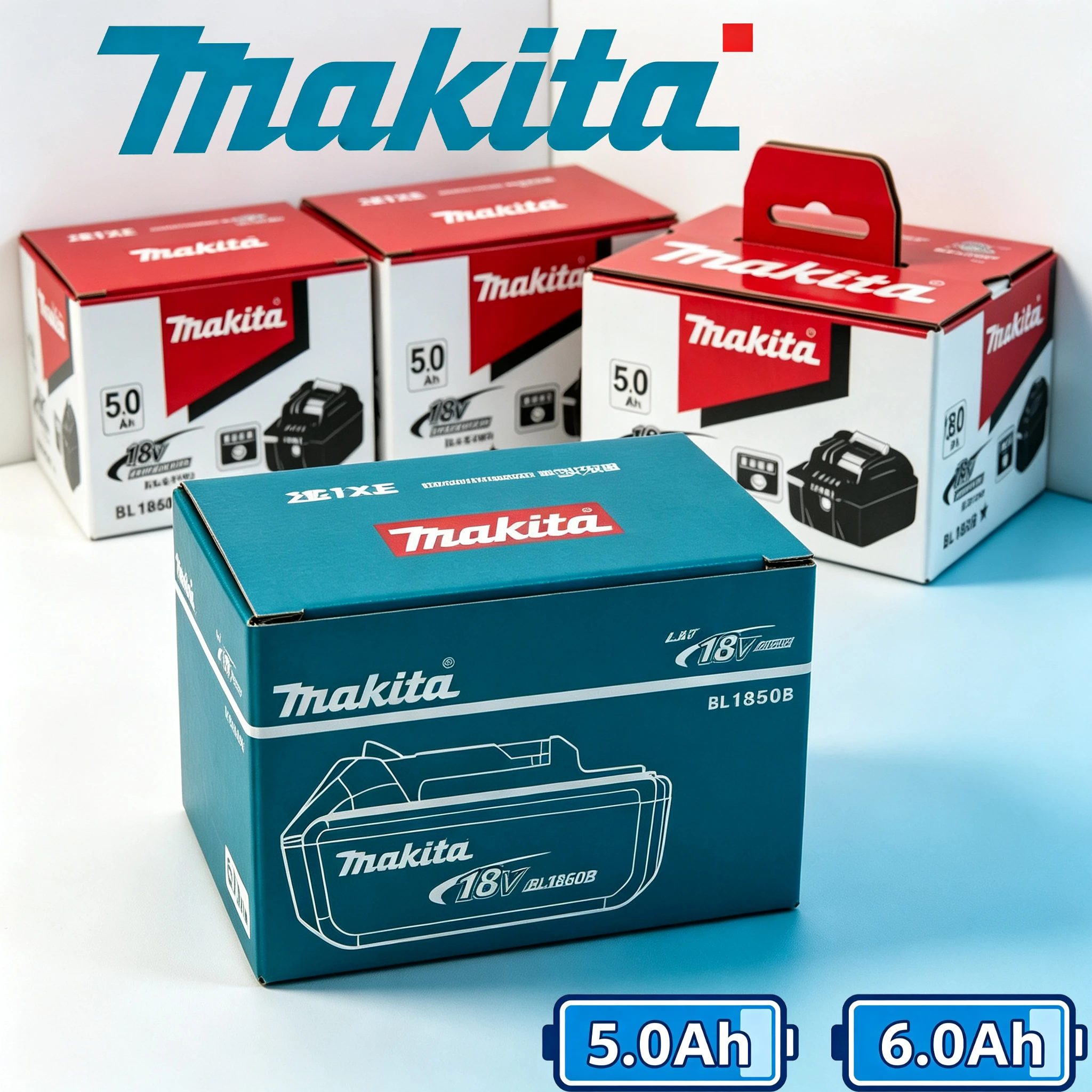 Makita 18V 5.0AH 6.0AH Capacity Lithium‑ion Battery BL1860 Long Working Time Fit DHP487 Impact Drill Electric Blower Hand Shear