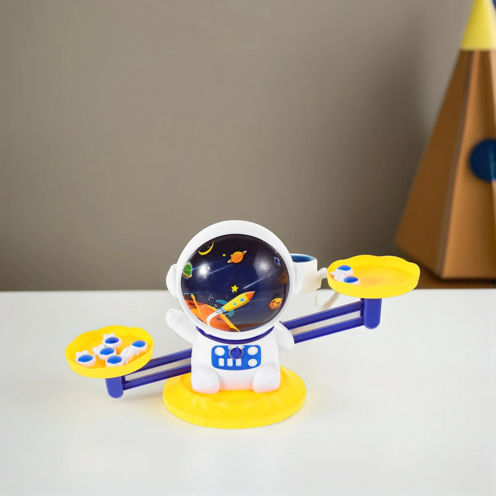 مجموعة واحدة من مقياس التوازن لرائد الفضاء للأطفال في مرحلة ما قبل المدرسة، لعبة العد التعليمية للرياضيات في مرحلة الطفولة المبكرة، ميزان للأطفال #6