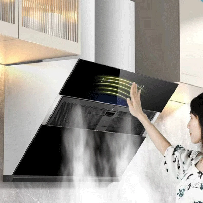 주방용 900mm 레인지 후드 스마트 연기 제거 후드 쿠커 굴뚝 배기 레인지 후드