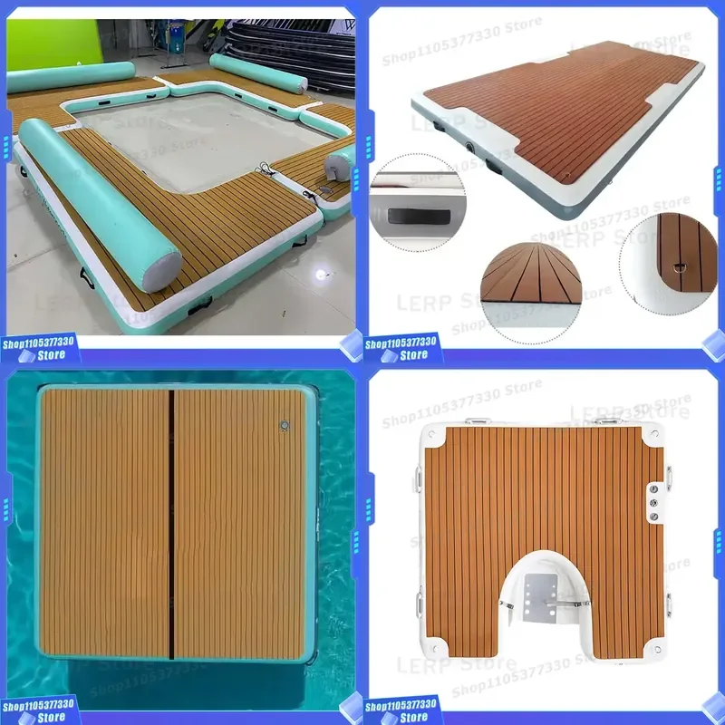 Manufacturer portable foldable fishing inflatable floating platform magic mat inflatable water floating platform