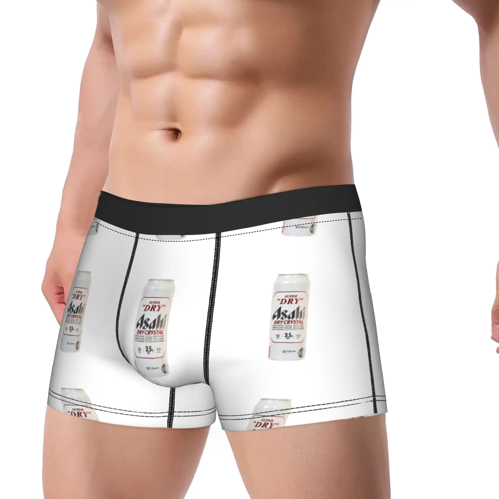 aAsahi Super Dry Crystal Can  aAsahi Underpants Breathbale Panties Male Underwear Print Shorts Boxer Briefs