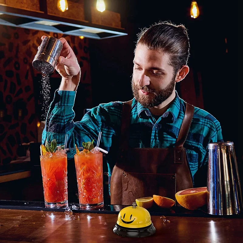 กระดิ่งเรียกใช้บริการกระดิ่งโต๊ะอาหารค่ำสำหรับพนักงานครัวร้านอาหารบาร์โรงแรมโรงเรียน-2แพ็ค