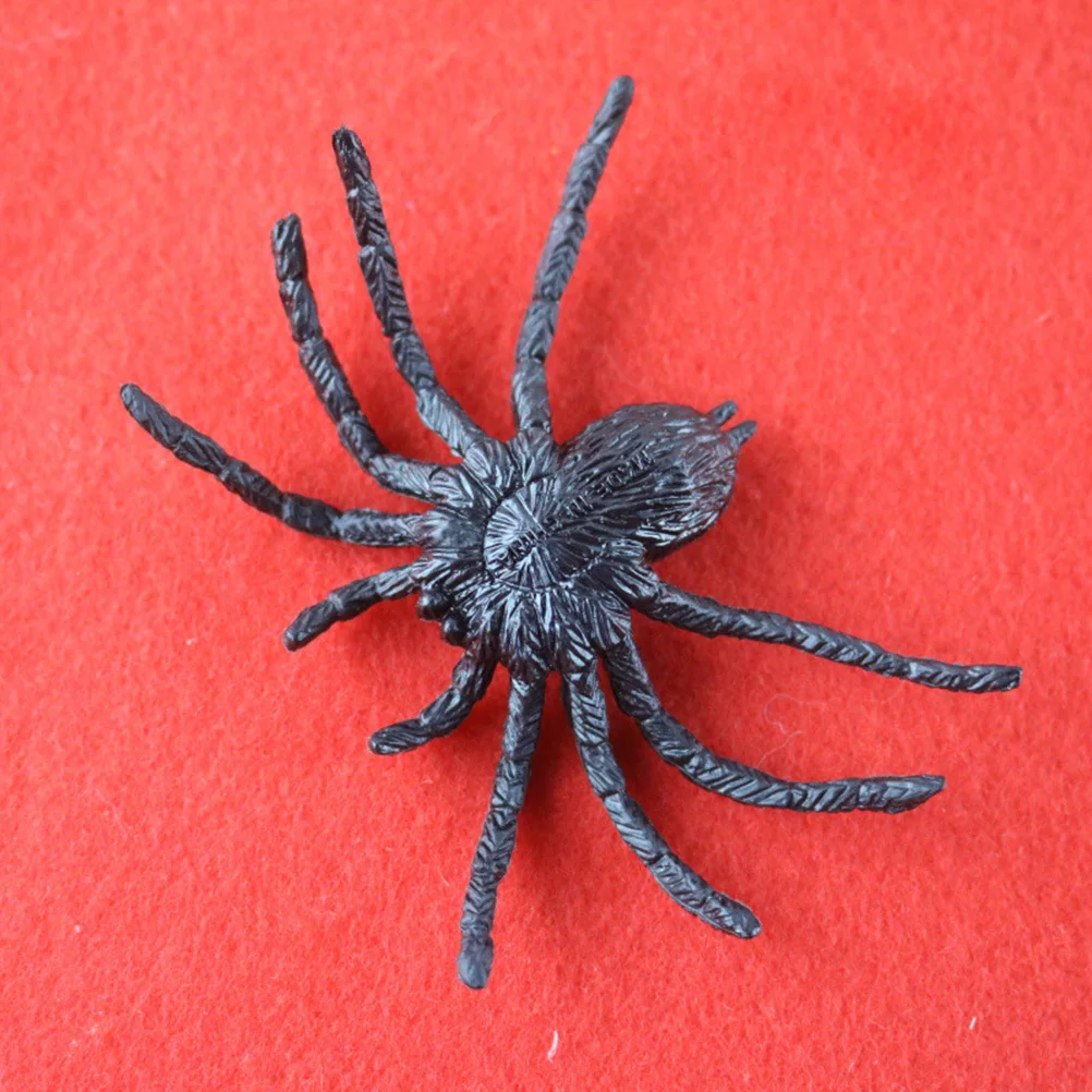10개입 리얼리틱 플라스틱 거미 무서운 할로윈 장난 장식 블랙 호러 파티 카니발 장식 플라스틱 블랙 거미