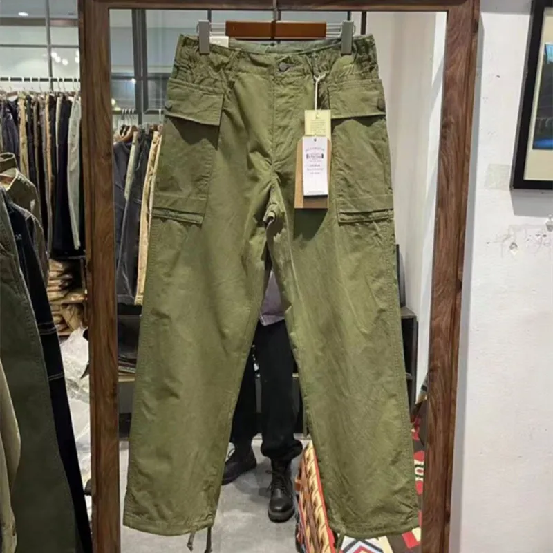 woven-thin-washed-vertical-pocket-button-placket-japanese-loose-workwear-amikaji-casual-pants-outdoor-trekking-sports-workwear