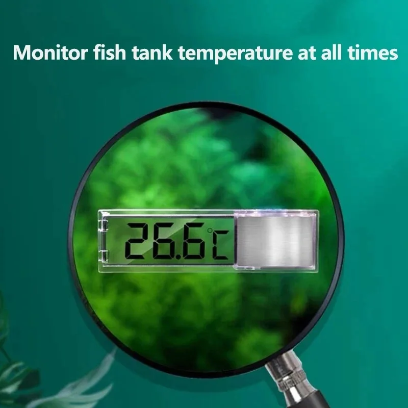 1/2/3/4pcs Aquarium Thermometer 3D Digital LED Electronic Fish Tank Temperature Fish Turtle Temp Meter Aquarium Decoration
