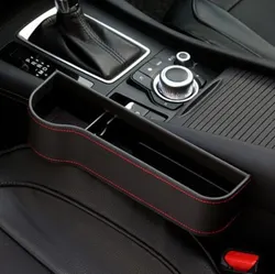 1 Pack Leather Car Seat Gap Storage Box Cup Multifunctional Pocket Catcher Organizer Phone Bottle Cups Holder Car Accessories