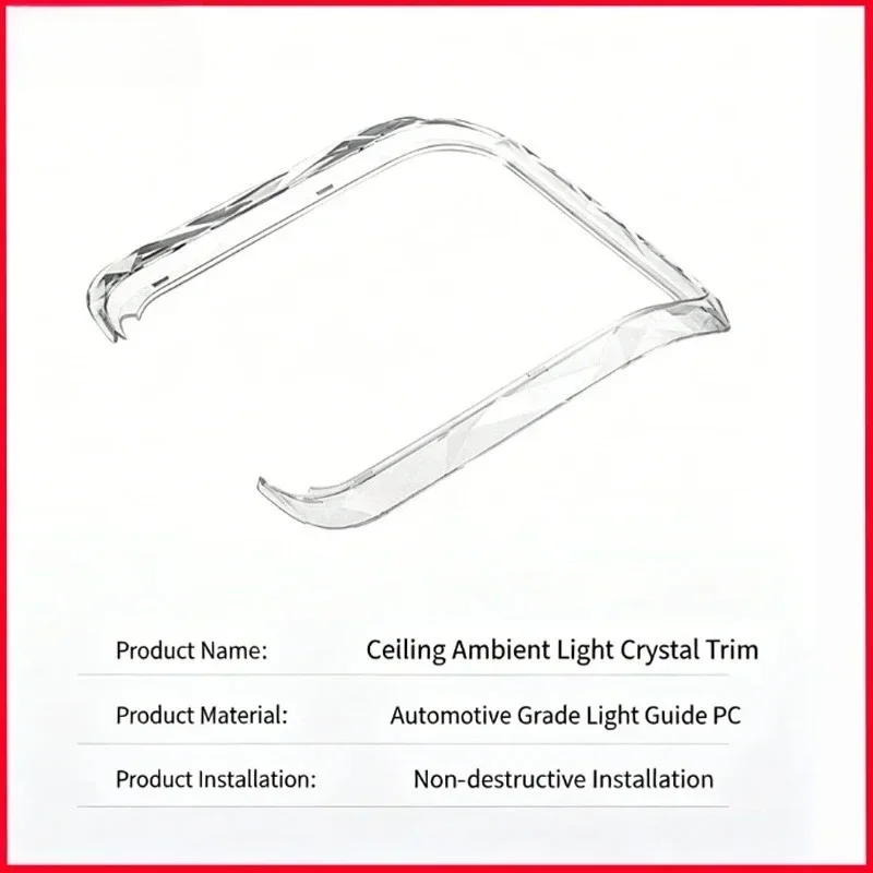 Kristall-Ambientelicht-Zierleiste Unter dem Bildschirm für Mercedes-Benz W214 E-Klasse E300L E260L 2024-2026 Innenausstattungs-Tuning-Teile 1/4 Stück – Detail 12