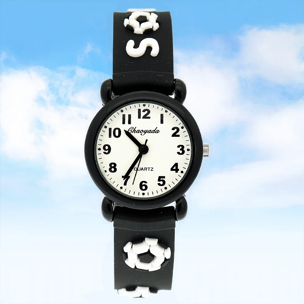 ChaoyadaChildren Boys Girls Watches Kids Soft Silicone Strap Cartoon Sports Cool Football Soccer Little Students Watches