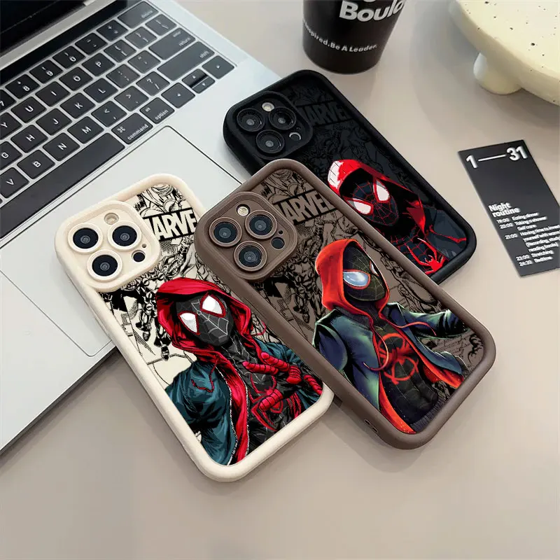 Spider-man Miles Morales Case For Apple iPhone 17E 15 16 14 13 12 11 17 Pro Max 17 Air 16 Plus 16E Marvel Phone Protective Cover view 2