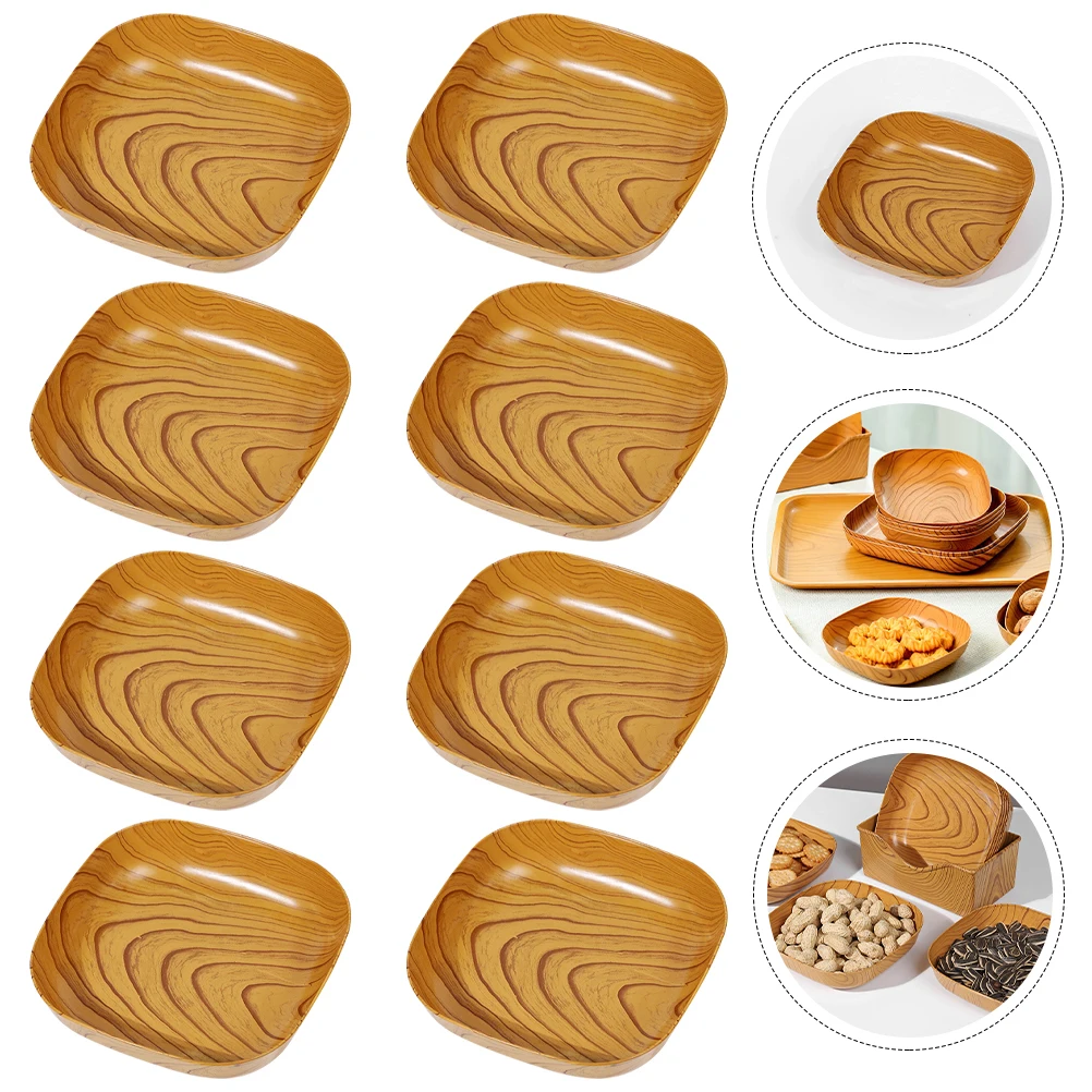 

8pcs Multifunctional Serving Plates Desktop Food Plates For Home Kitchen Party Pp Material Smooth Surface Soy Sauce Bowl