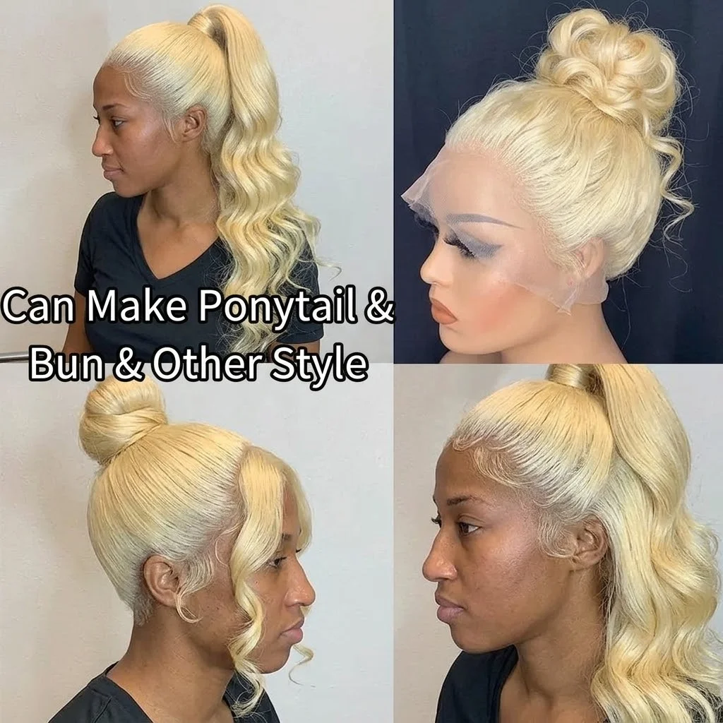 Transparent Lace Front Wig 613 Blonde Body Wave13x4 13x6 360 Lace Frontal Wigs 180 200 220 Density Brazilian Human Hair Wig Pre Plucked Brazilian Remy Hair Wigs
