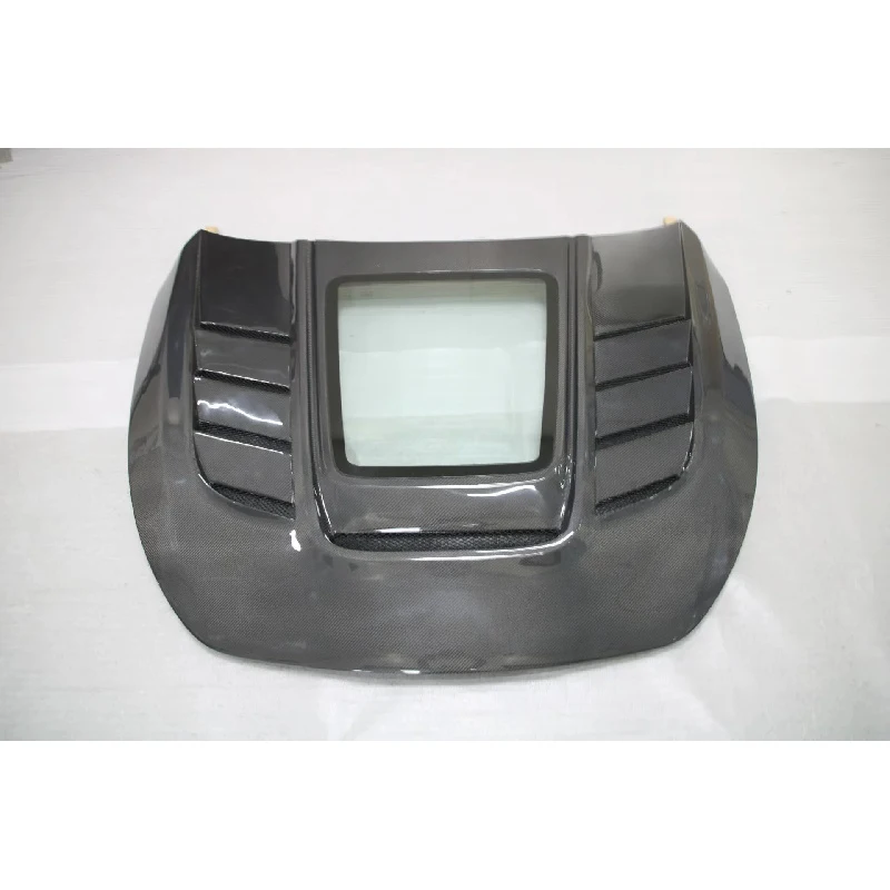 

High Quality TV Style Carbon Fiber window Engine Hood for Q60 Q60S CV37 Front Carbon Fiber Bonnet Peect Fitment