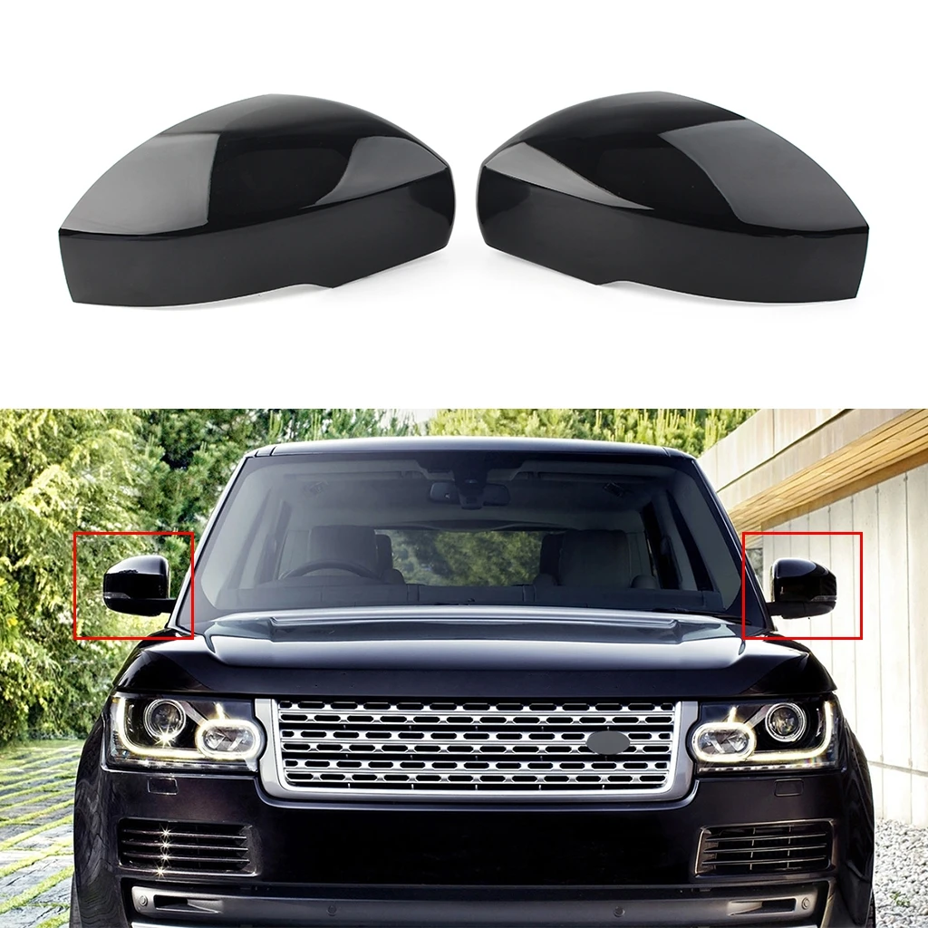 

2Pcs Car Rear Side View Mirror Cap Cover For Land Rover Range Rover Sport Discovery LR4 2014 2015 2016 2017 2018 2019