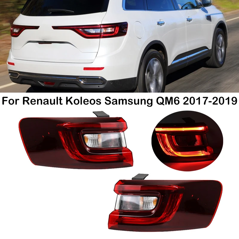 For Renault Koleos Samsung QM6 2017 2018 2019 Car Rear Bumper Light Tail Light Tail Lamp Taillights Stop Brake Light Fog Lamp