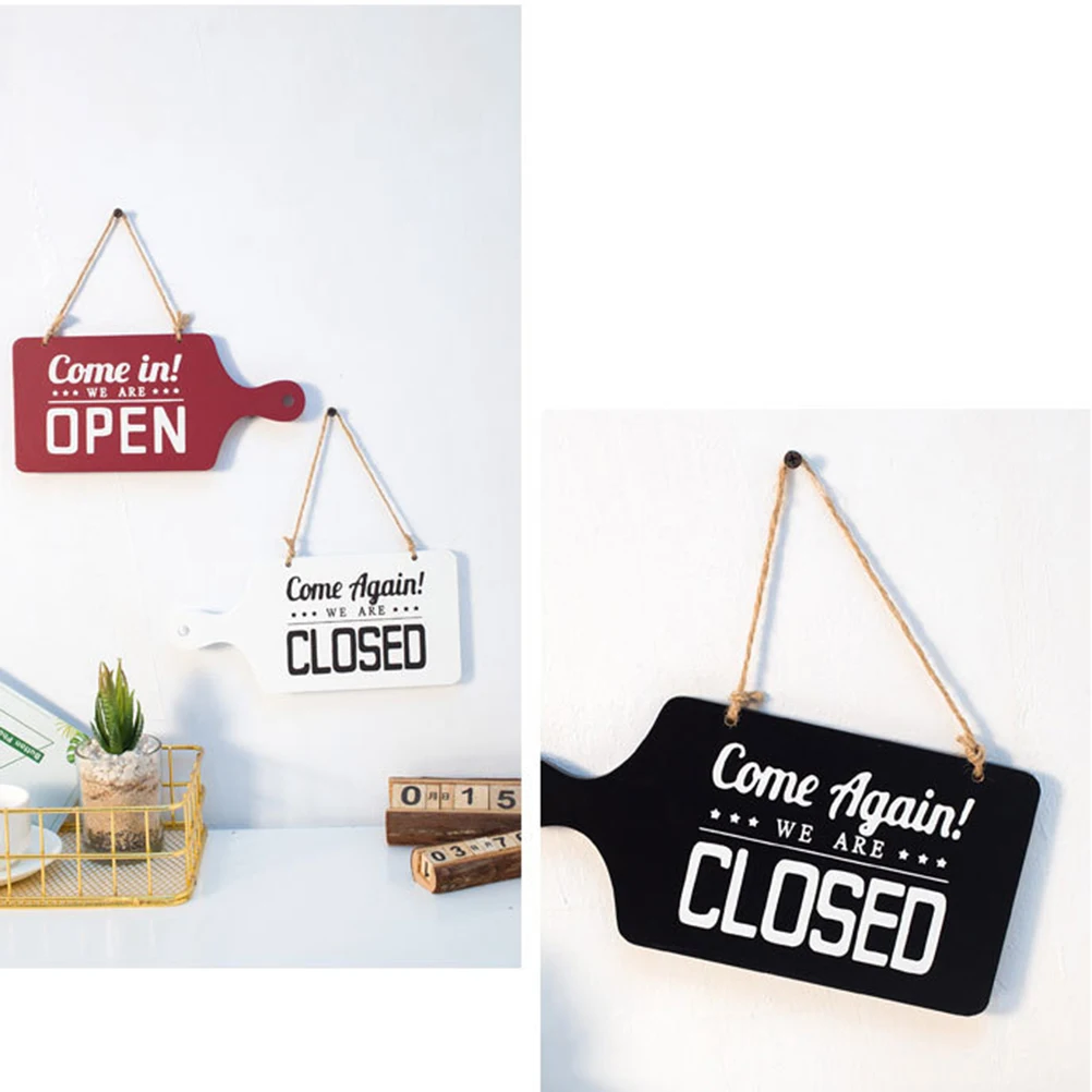 

Pizza Board Plaque Wooden Sign Double Sided Hanging White Bamboo Retro Decor Hanging Signs Bars Cafes Clubs Wall