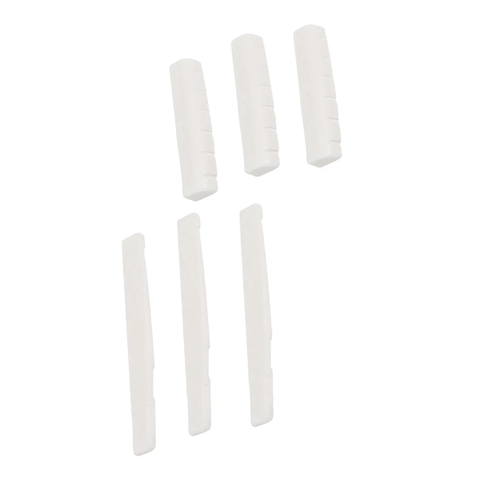 

6pcs String Nuts Ox Bone Replacement Sturdy Durable Guitar Bridge Saddles Accessories Tone Enhancement Sustain Improvement